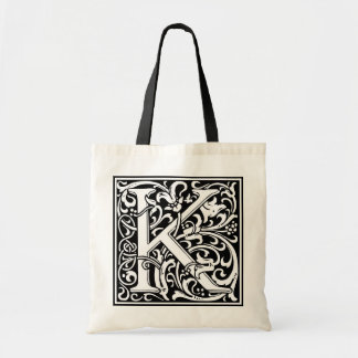 Tote Bag William Morris Alphabet "K"