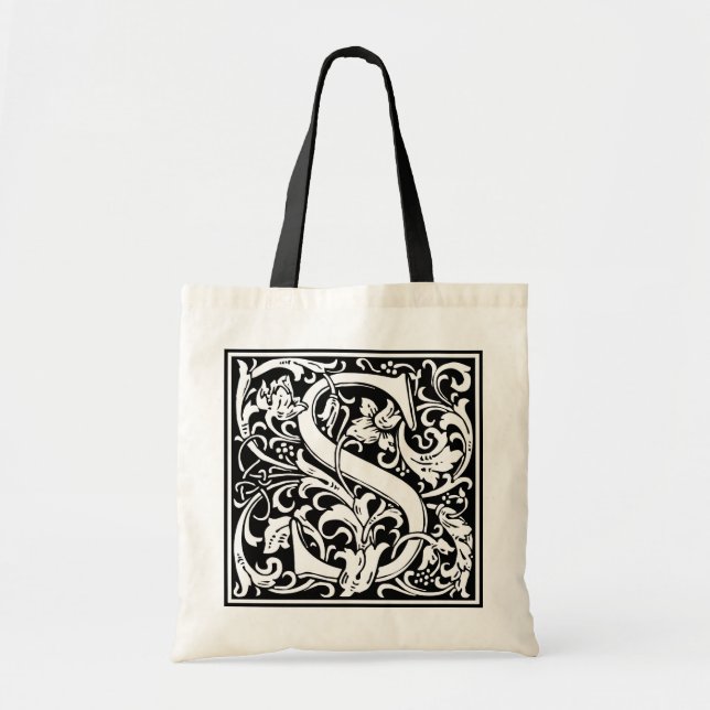 Tote Bag William Morris Alphabet "S" (Devant)