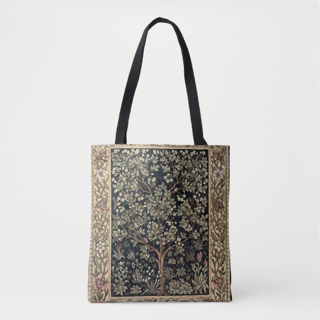 Tote Bag William Morris Arbre Vintage & Oiseaux (Devant)
