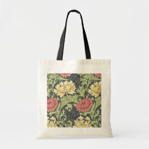 Tote Bag William Morris Chrysanthemum Vintage Floral Art