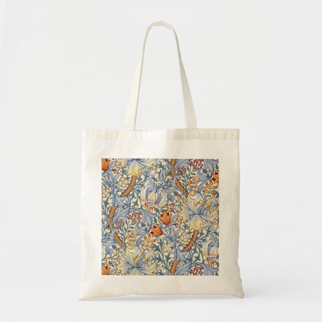 Tote Bag William Morris Gold Lily Victorian Wallpaper (Devant)