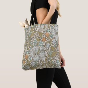 Tote Bag William Morris Golden Lily Blue Gold Classic