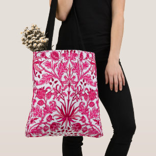 Tote Bag William Morris Hyacinth Imprimer, Bourgogne et ros