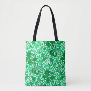 Tote Bag William Morris Iris et Lys, Vert Jade