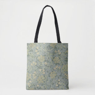 Tote Bag William Morris Jasmine Bleu Vert Art Botanique