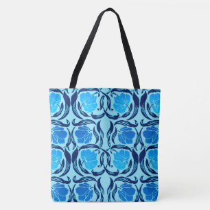Tote Bag William Morris Pimpernel, Denim & Bleu clair