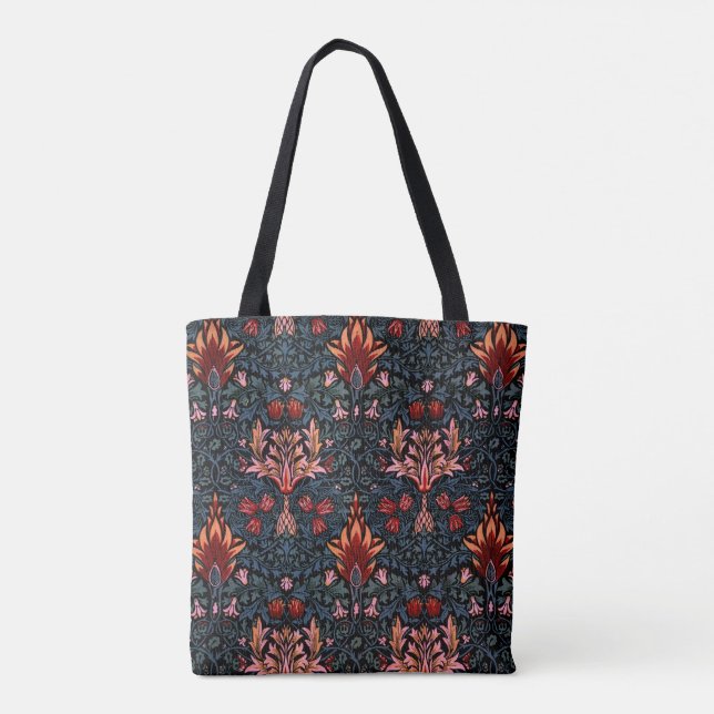 Tote Bag William Morris Snakeshead Dark Motif (Dos)