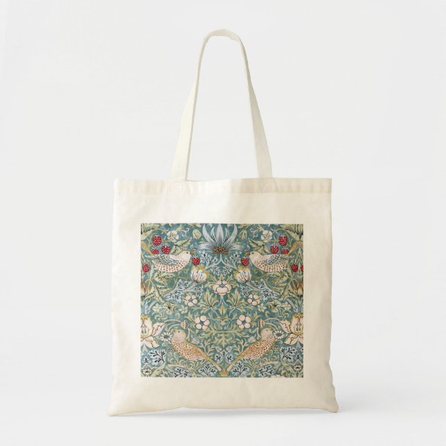 Tote Bag William Morris Strawberry Thief Design de lumière (Devant)