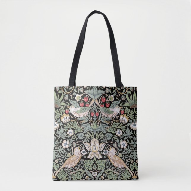 Tote Bag William Morris Strawberry Thief I Black Birds (Devant)