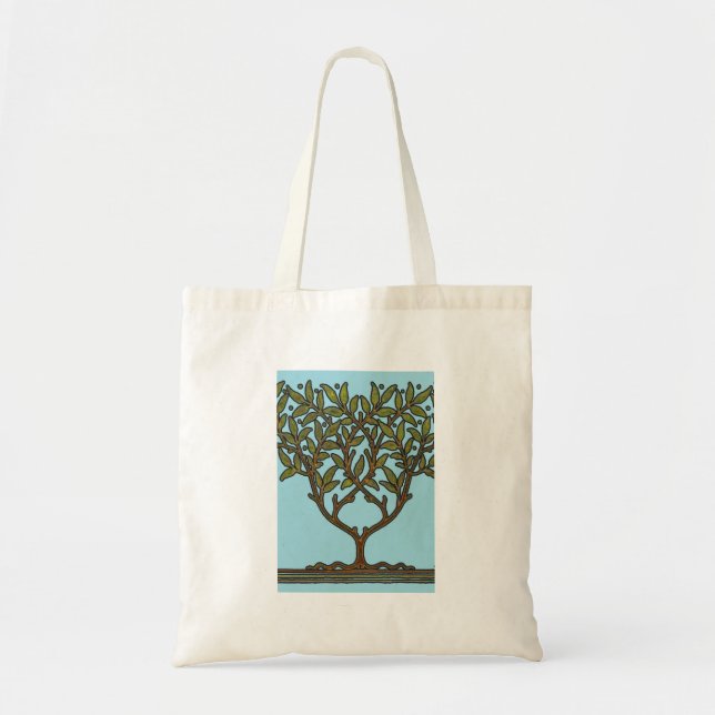 Tote Bag William Morris Tree Frieze Fond d'écran floral (Devant)