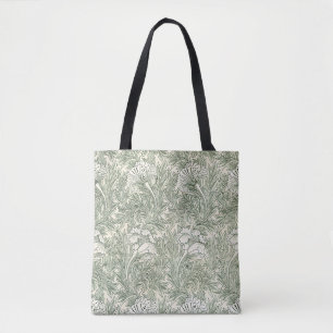Tote Bag William Morris tulip fond textile vert