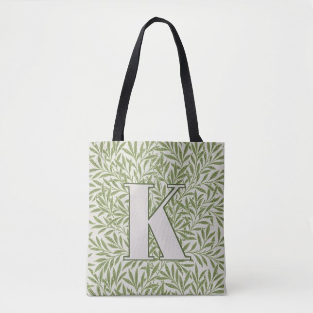 Tote Bag William Morris Willow Motif Grand initial (Devant)