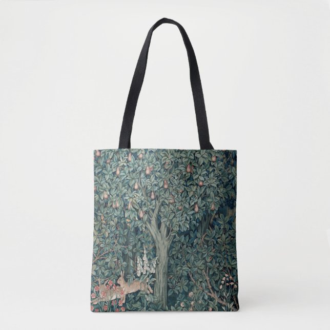Tote Bag William Morris Woodland Tapestry Rabbits (Devant)