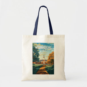 Tote Bag Williamsburg Virginia Travel Art Vintage