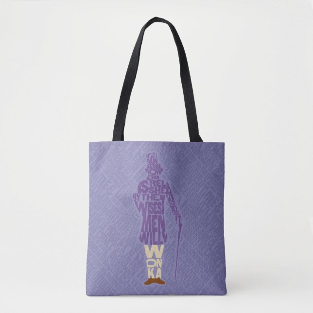 Tote Bag Willy Wonka Citation Silhouette (Devant)