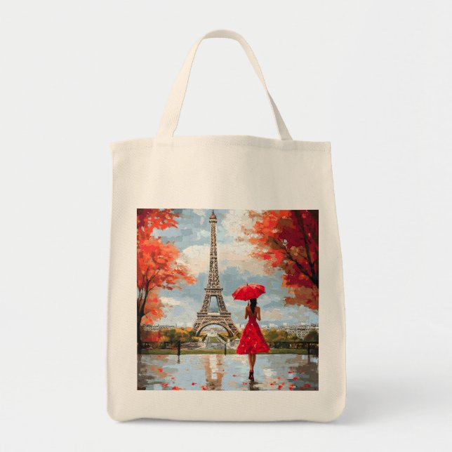 Tote Bag Wind Romance Paris Chic Walk (Devant)