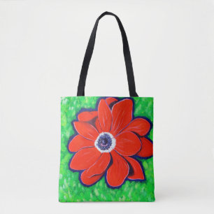 Tote Bag Windflower rouge lumineux