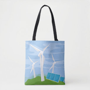 Tote Bag Windmills et cellules solaires