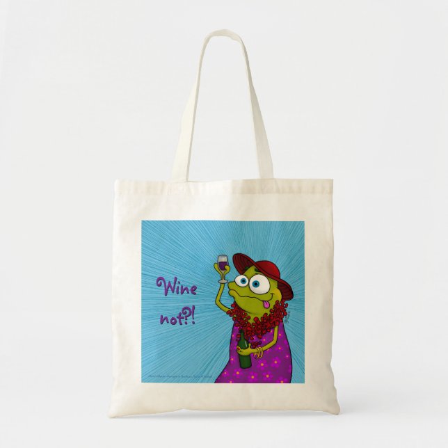 Tote Bag Winnie aime le vin, fourre-tout (Devant)