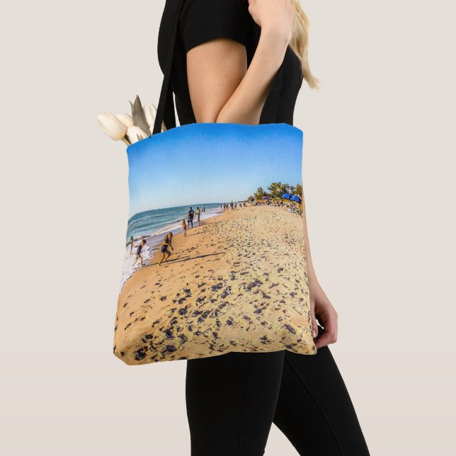 Tote Bag Winter Beach Scene Fourre-tout (De près)