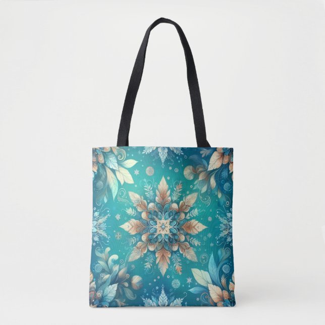 Tote Bag Winter Snowflakes  (Devant)