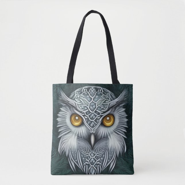 Tote Bag Winter Wonder Chouette des neiges Beauté (Devant)