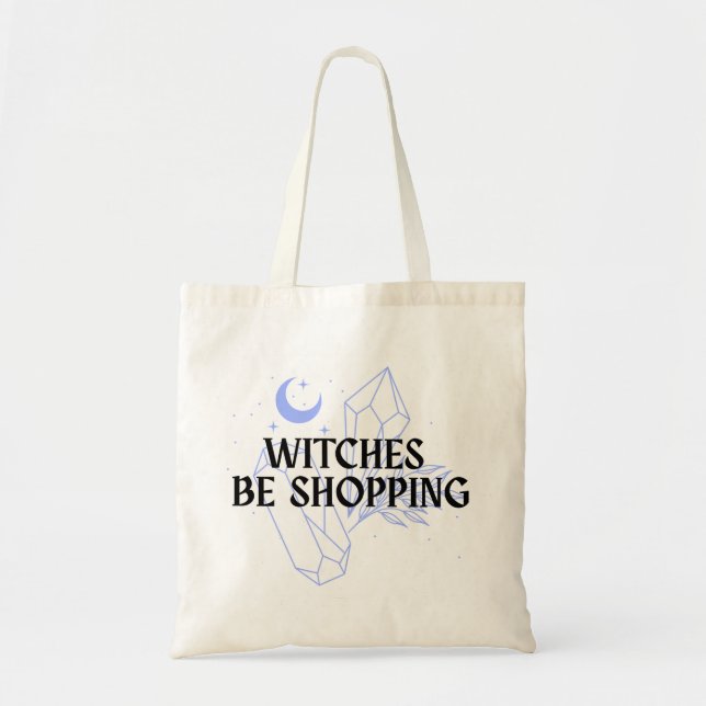 Tote Bag Witches Be Shopping - Periwinkle (Devant)