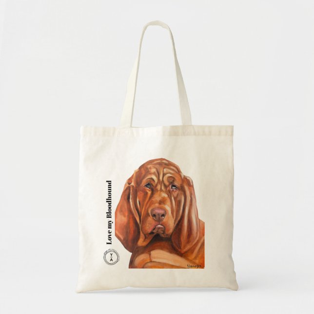 tote bag with the bloodhound from the oil painting (Devant)