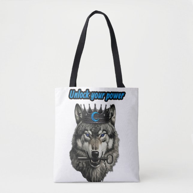 Tote Bag wolf king unlock your power (Devant)