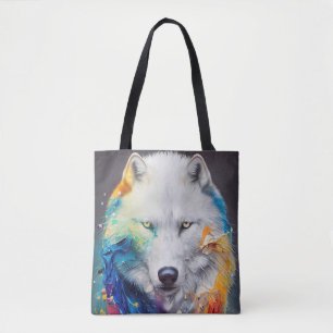 Tote Bag Wolf Loup Blanc Animal Discovery Aventure Nature