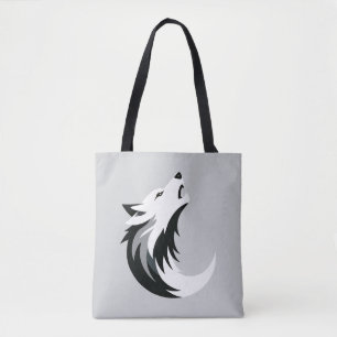 Tote Bag Wolf Vector Art Animal Moderne Ville Urbaine Graph
