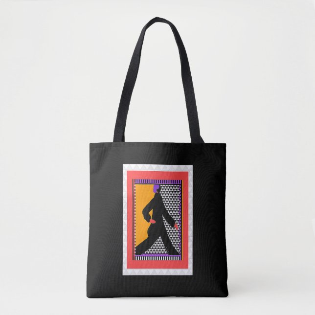 Tote Bag Woman Strolling Black  (Devant)