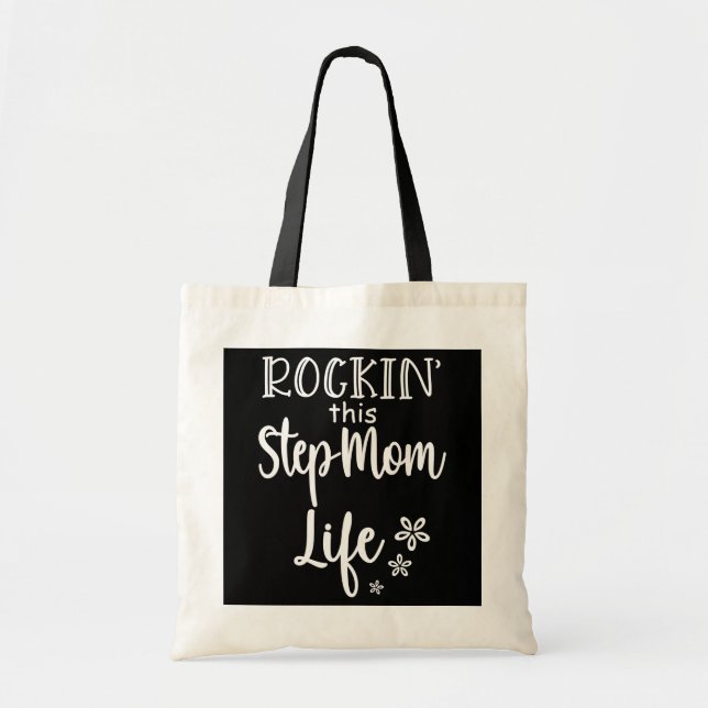 Tote Bag Womens Rockin This Step Maman Vie Fête des Mères (Devant)