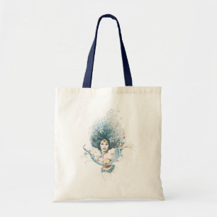 Tote Bag Wonder Woman and Flowers