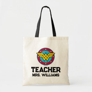 Tote Bag Wonder Woman Logo Cercle & Etoiles