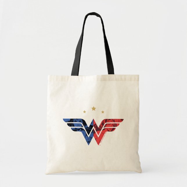 Tote Bag Wonder Woman Moderne & Retro Reic Comic Overlay Lo (Devant)