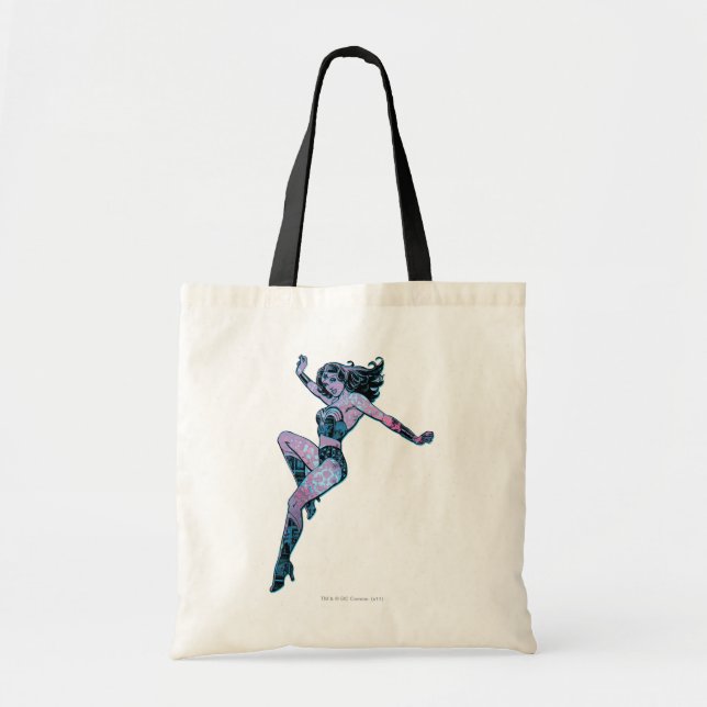 Tote Bag Wonder Woman Pose colorée (Devant)