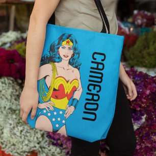 Tote Bag Wonder Woman Pose Vintage avec Lasso