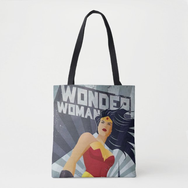 Tote Bag Wonder Woman Retro City Sunburst (Devant)