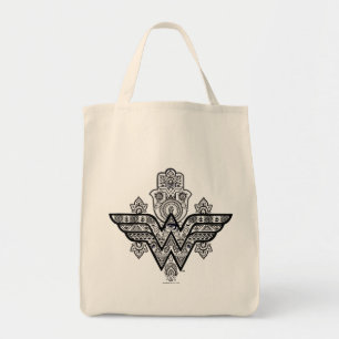 Tote Bag Wonder Woman Spirituel Paisley Hamsa Logo