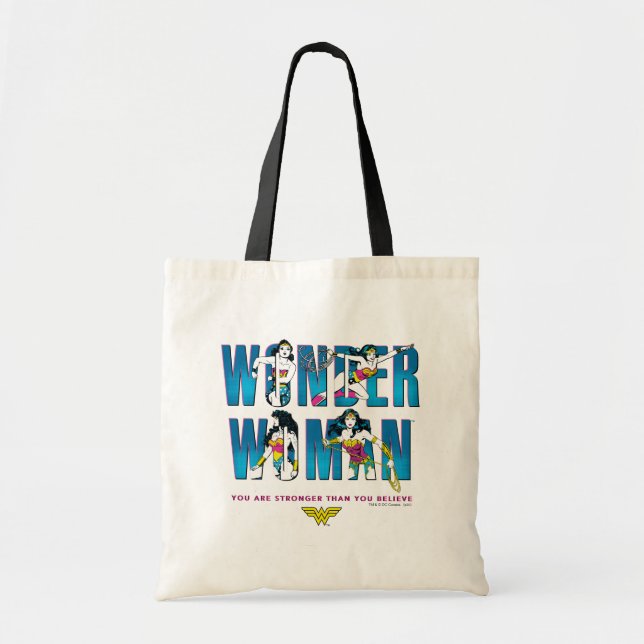 Tote Bag Wonder Woman "Tu Es Plus Forte Que Tu Ne Crois" (Devant)