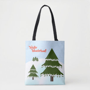 Tote Bag Wonderland Evergreen Trees