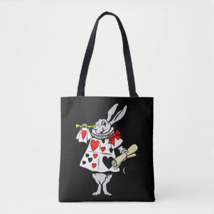 Tote Bag Wonderland Rabbit Lapin de Pâques Jouer de la musi