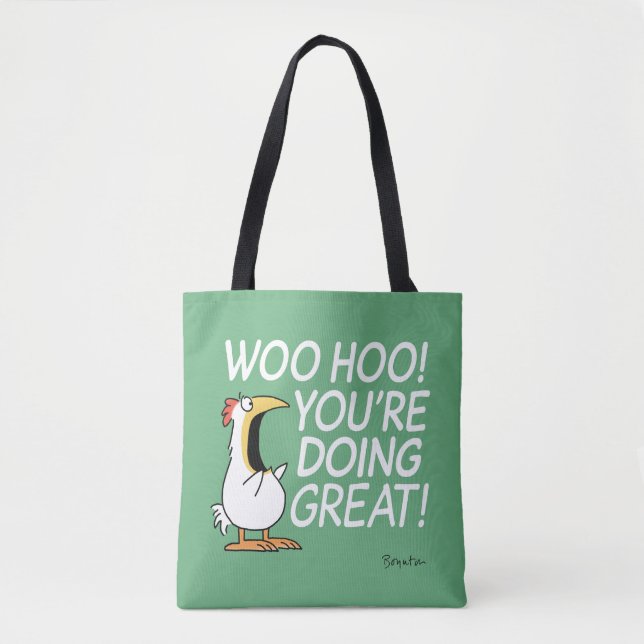 Tote Bag WOO HOO ! TU FAIS BEAUCOUP ! Sandra Boynton (Devant)