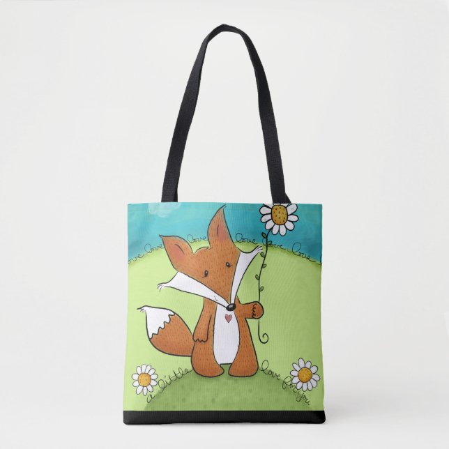 Tote Bag Woodland Fox Little Love for You (Devant)