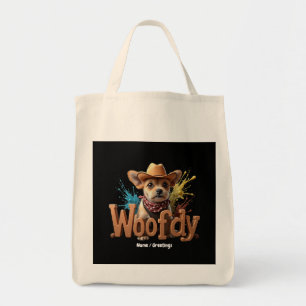 Tote Bag Woofny Western Cowboy Chien du Texas