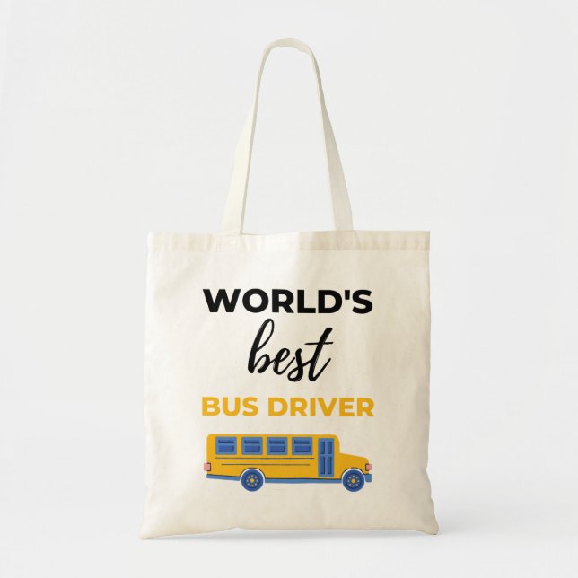 Tote Bag World's Best Bus Driver bl (Devant)