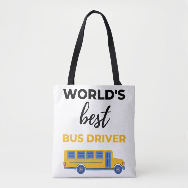 Tote Bag World's Best Bus Driver bl (Devant)
