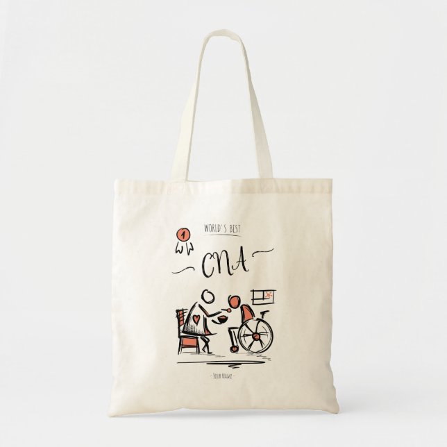 Tote Bag World's Best CNA - Certified Nurse Assistant Don (Devant)