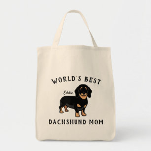 Tote Bag World's Best Dachshund Mom Personalized Dog Name